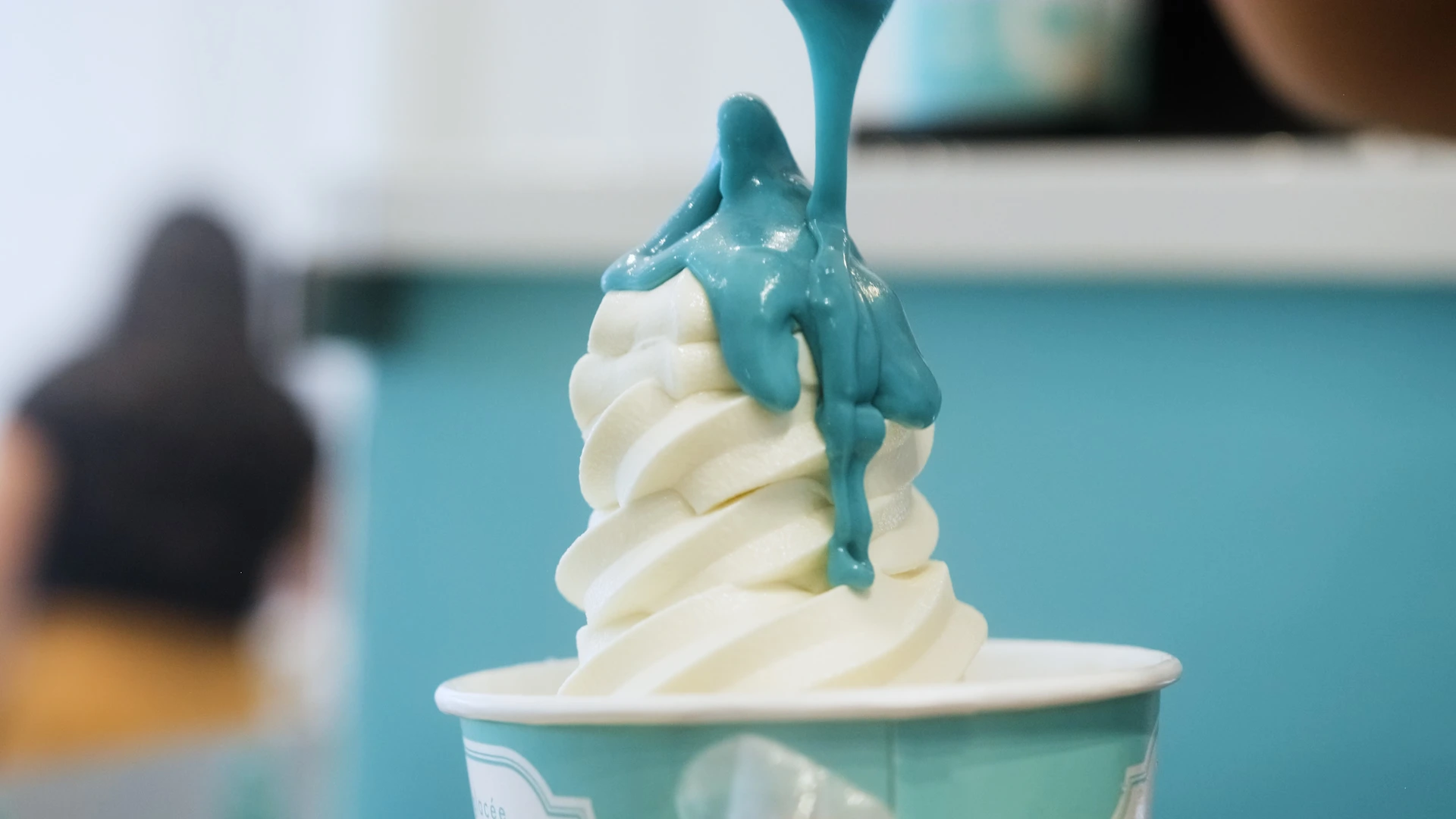 La Diperie ice cream cone with soft-serve, showcasing premium quality.